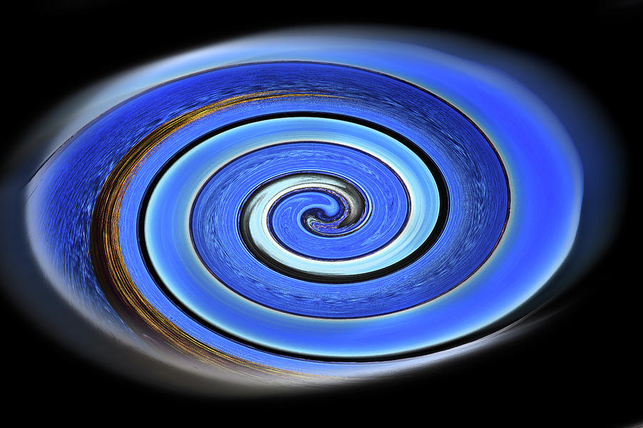 Abstract Photograph - Blue Swirl From Blue Ocean by Miroslava Jurcik