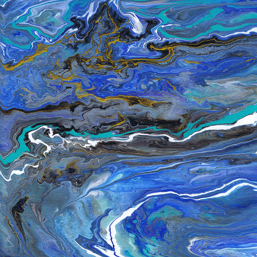 Blue Swirl Painting by Lori Diamant - Fine Art America