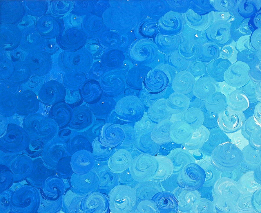 Blue Swirl Painting by Nadia Valerio | Fine Art America