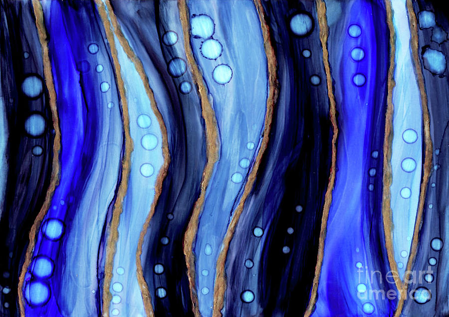 Blue Swirl Painting by Sara Matthews - Fine Art America