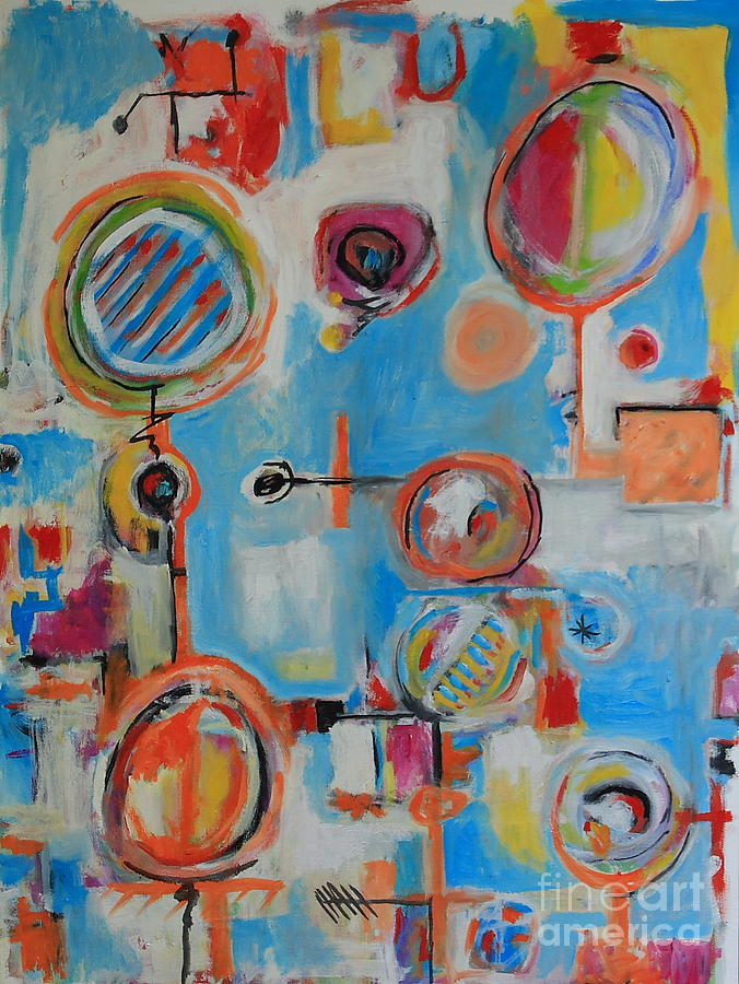 Abstract Painting - Blue System by Michael Henderson Abstract Painting - Blue System by Michael Henderson