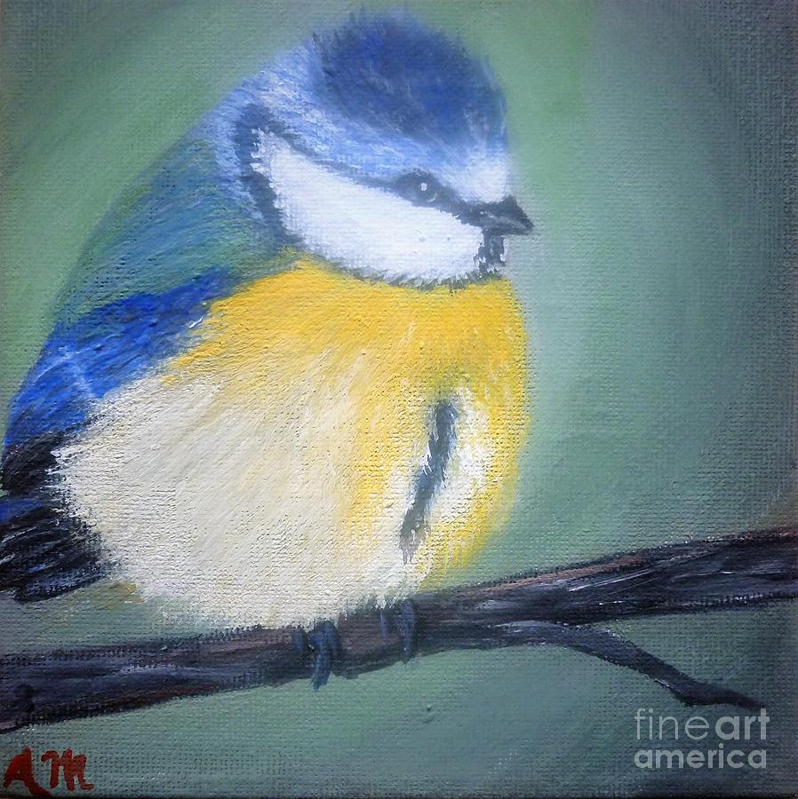 Blue tit Painting by Andreea Moldovan - Fine Art America