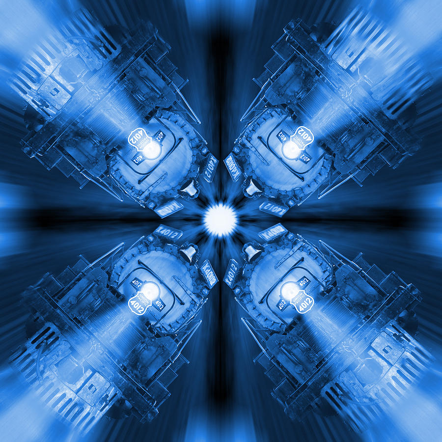Blue Train Abstract 3 Photograph by Mike McGlothlen