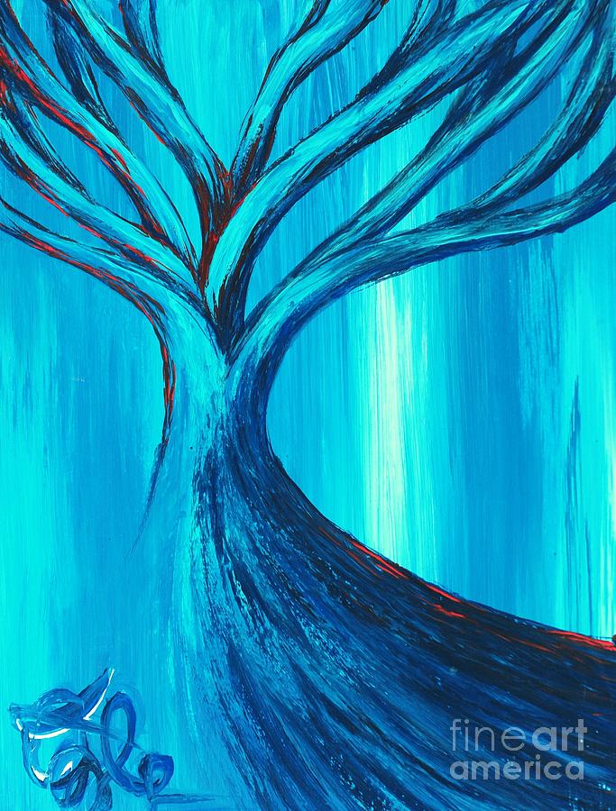San Jose Painting - Blue Tree 07 by Xole