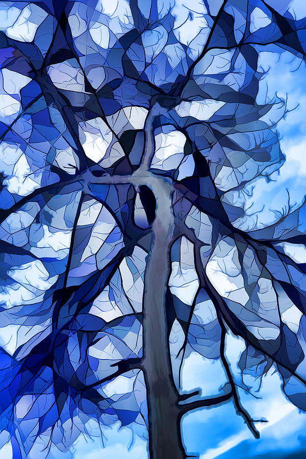 Blue Tree 2 Digital Art by Lilia S