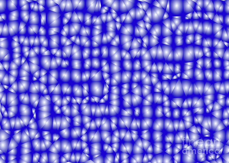 Blue triangular pattern - triangles mosaic Digital Art by Michal Boubin