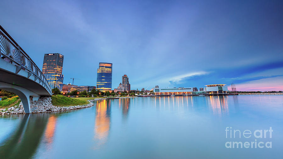 Blue Twilight in Milwaukee Photograph by Andrew Slater