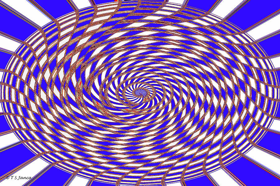 Blue Twist And Twirl Digital Art by Tom Janca