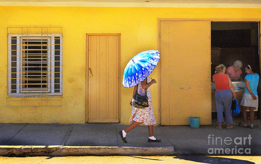 Blue Umbrella Girl Photograph by Craig J Satterlee