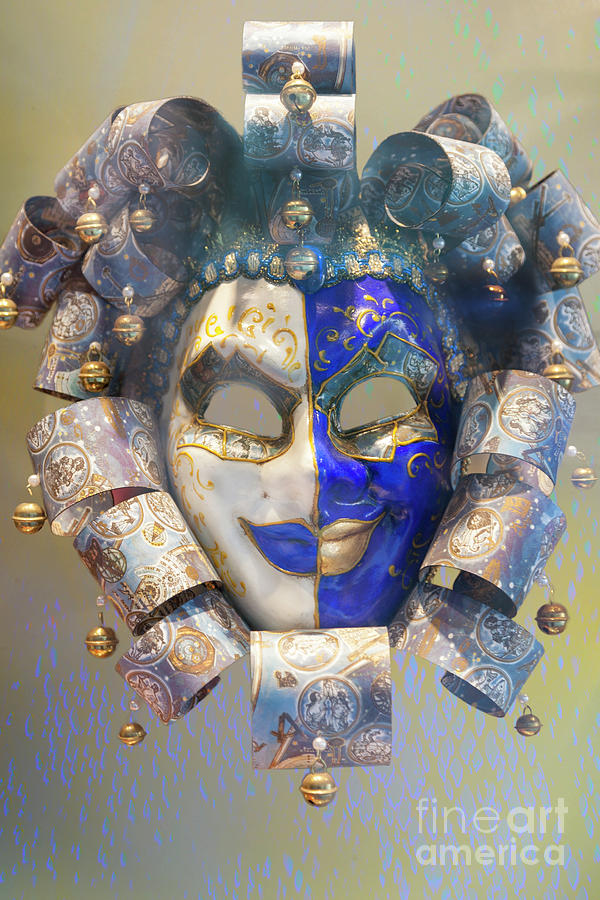 Blue Venetian Mask Photograph by Heiko Koehrer-Wagner