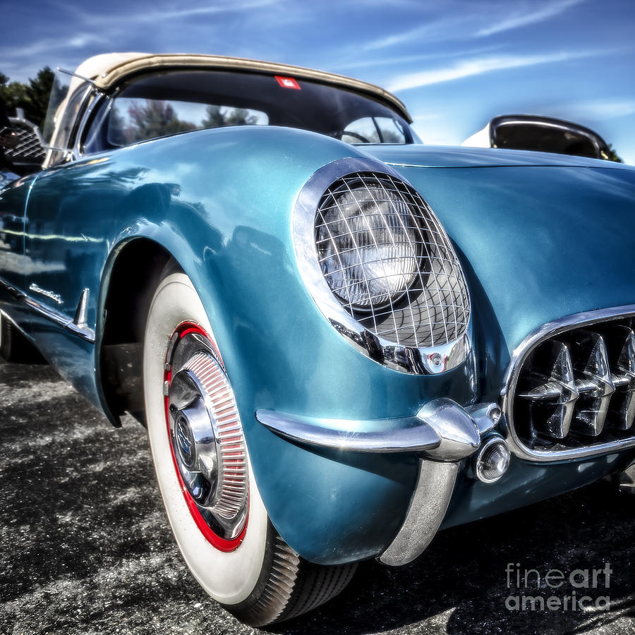 Blue Vintage Corvette Stingray Photograph