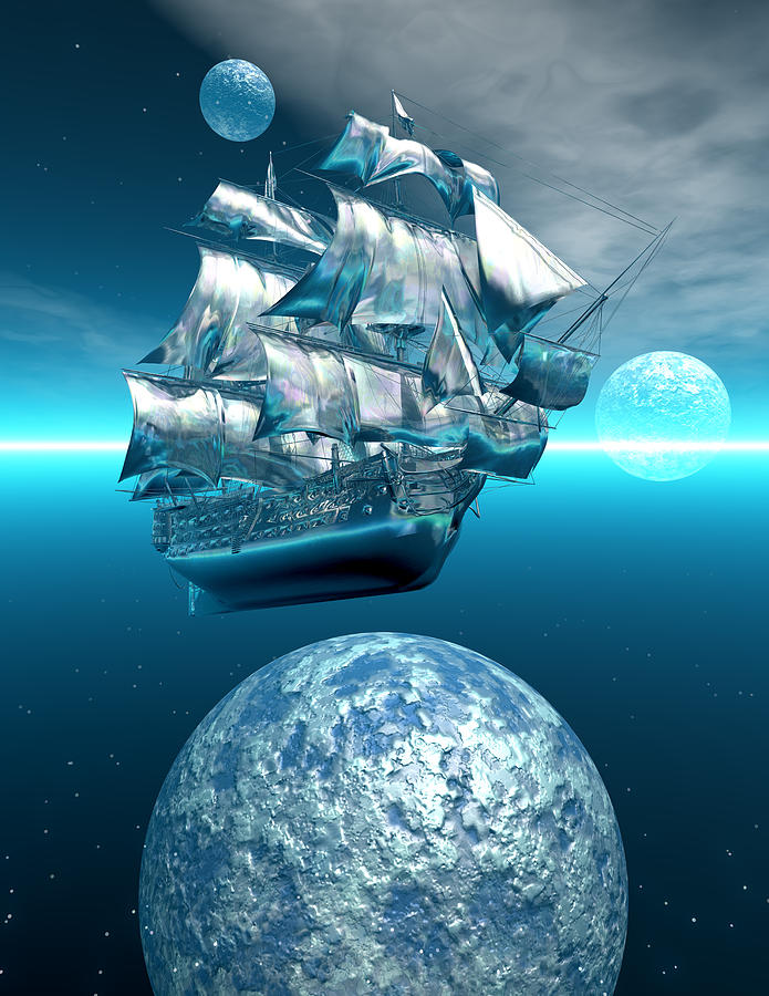 Blue voyager Digital Art by Claude McCoy