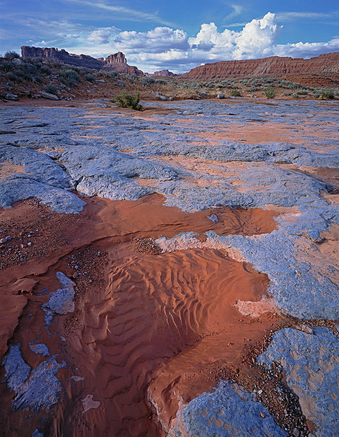 Desert Photograph - Blue Wash by Tom Daniel