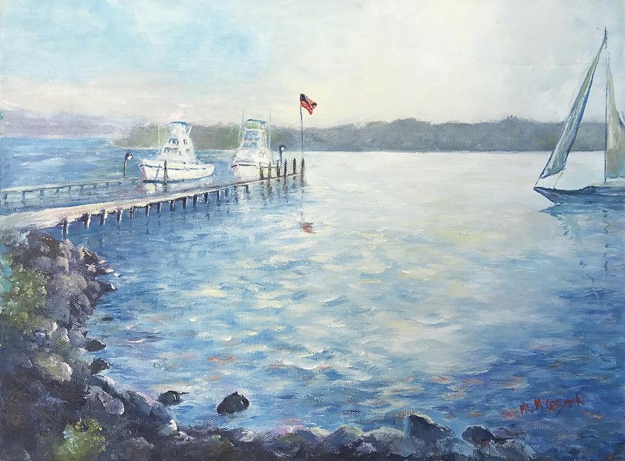 Blue Water Bay Painting by ML McCormick
