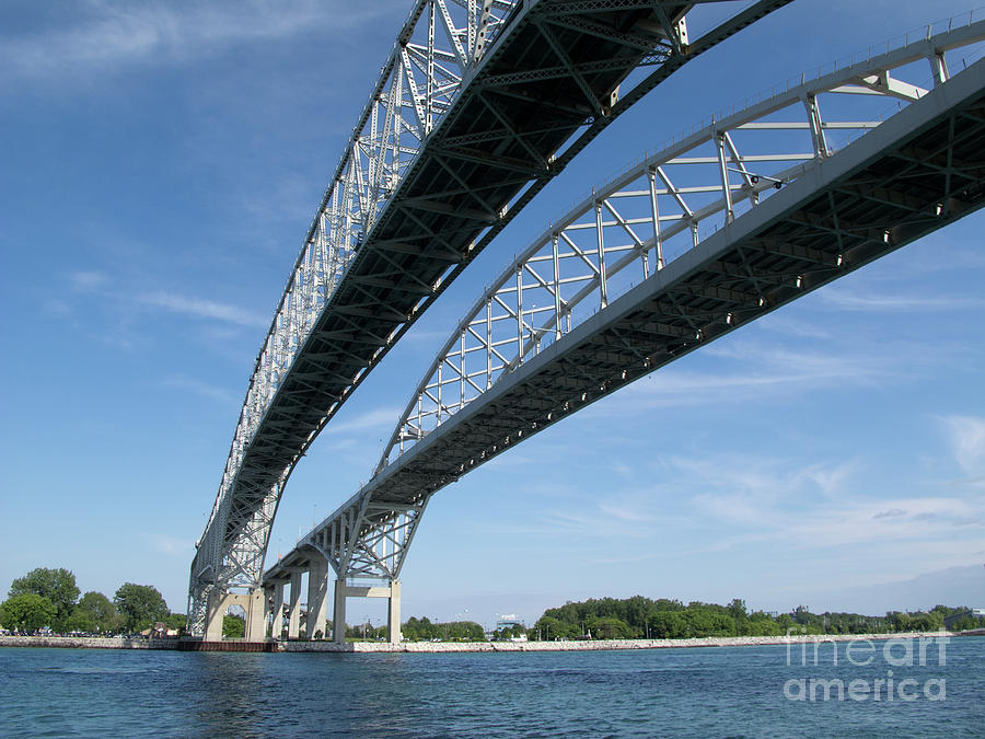Architecture Photograph - Blue Water Bridge by Ann Horn