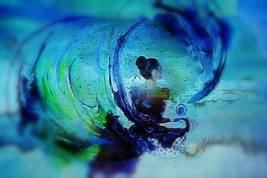 Blue water lady Digital Art by Sue Masterson