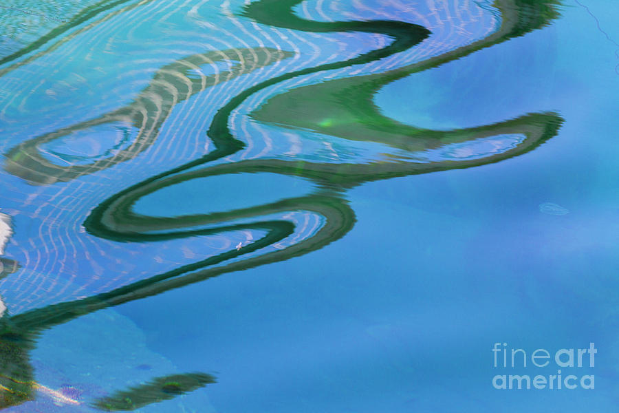 Blue Water Reflection Abstract Photograph by Heiko Koehrer-Wagner