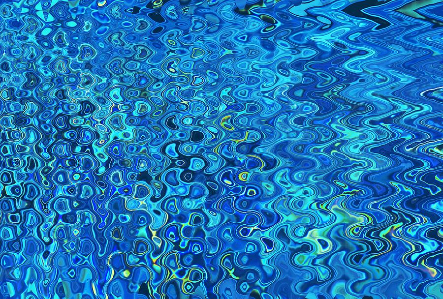 Blue Water Ripples II Digital Art by Linda Brody