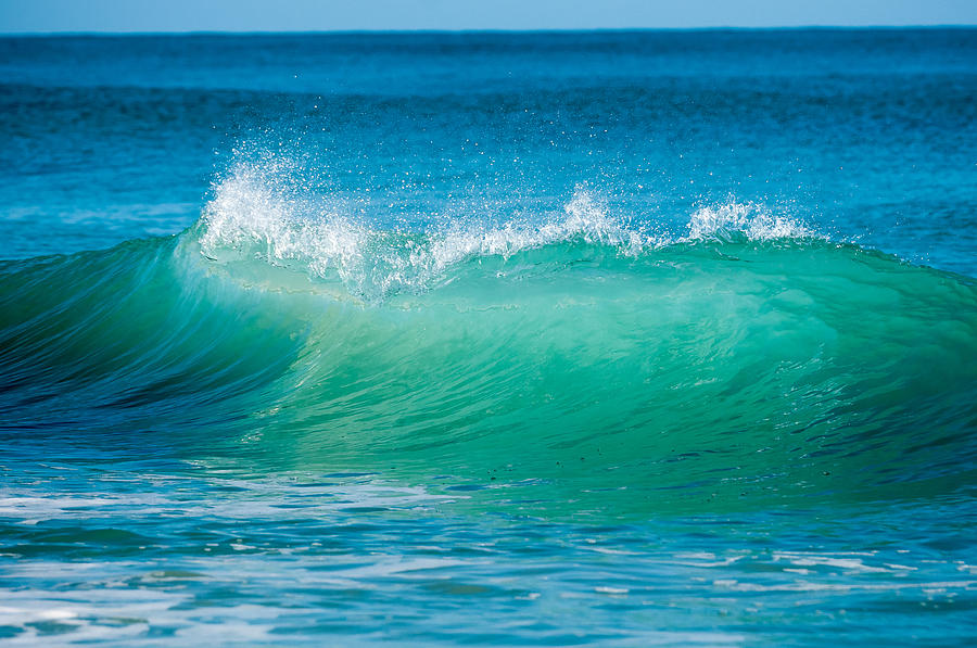 Blue Water Breaking Waves Cresting Photograph by Mary Ellen Oloughlin ...