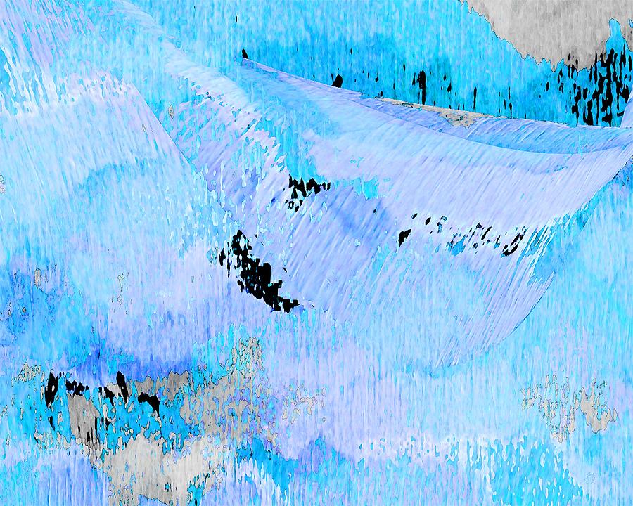 Nature Digital Art - Blue Water Wet Sand by Stephanie Grant