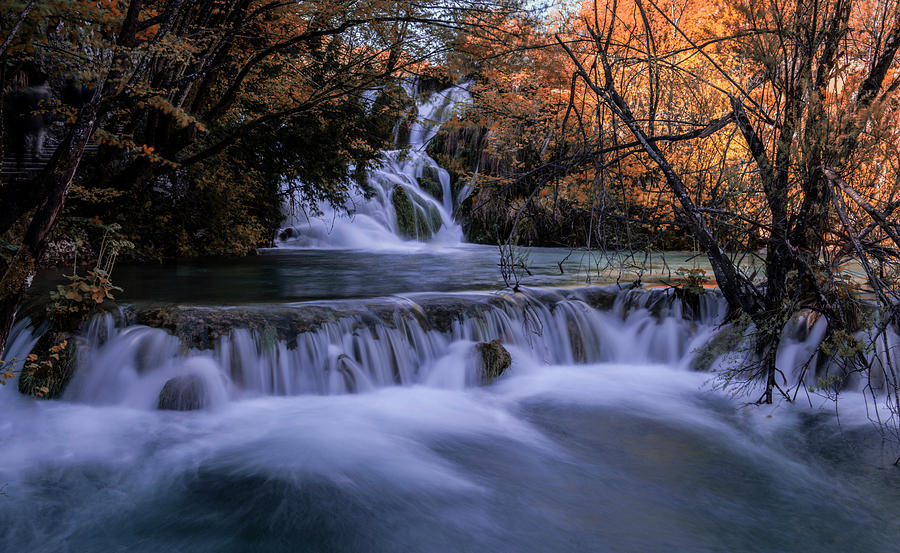 Blue waterfalls Photograph by Jaroslaw Blaminsky