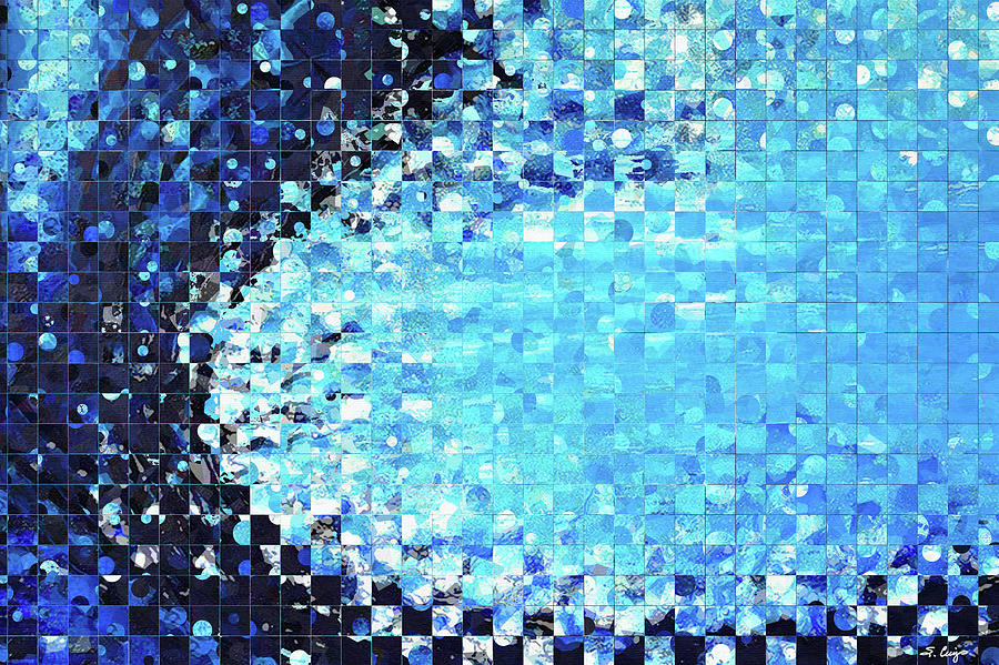 Beach Painting - Blue Wave Art - Pieces 7 - Sharon Cummings by Sharon Cummings