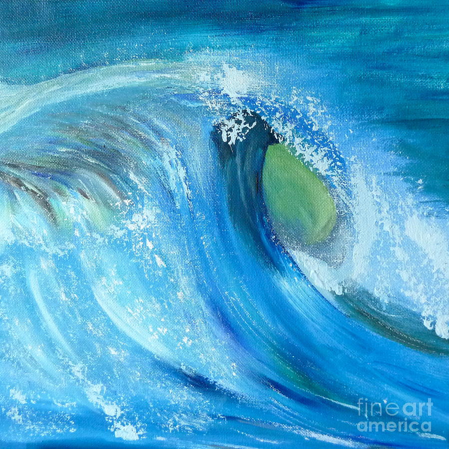 Blue wave Painting by Inessa Williams - Fine Art America