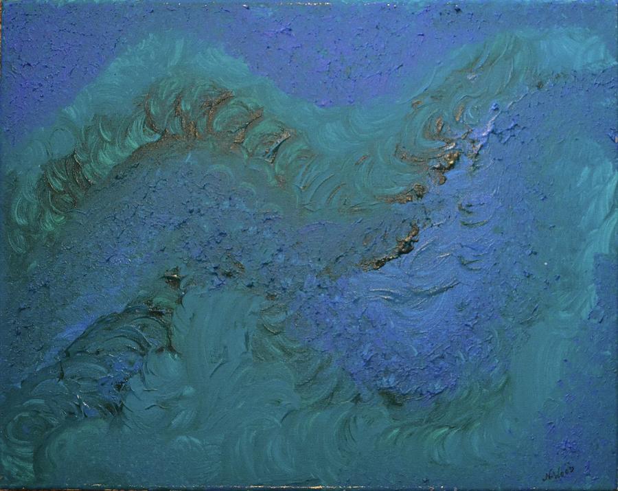 Blue Wave Painting by Nancy Sisco