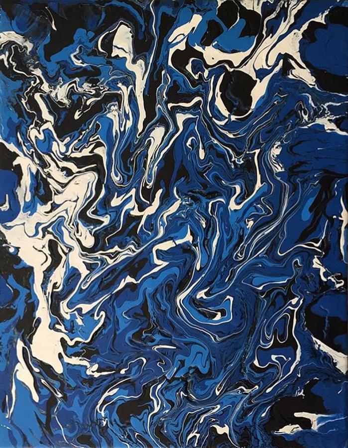 Santa Monica Painting - Blue Waves by Robert Chambers
