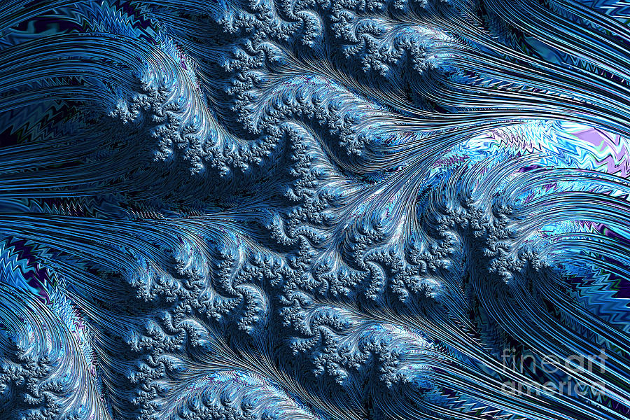 Blue Waves Digital Art by Steve Purnell