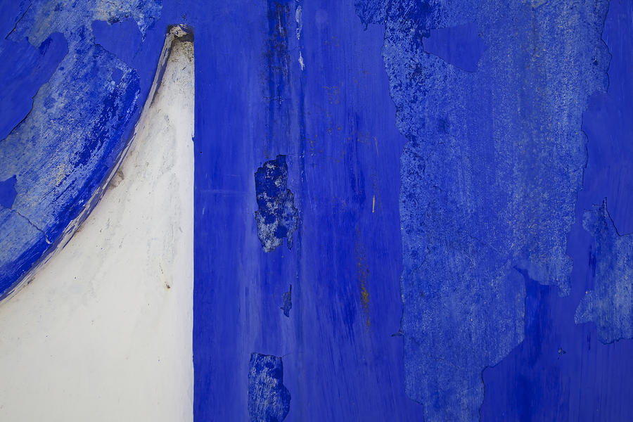 Blue Weathered Wall of Old World Europe Photograph by David Letts