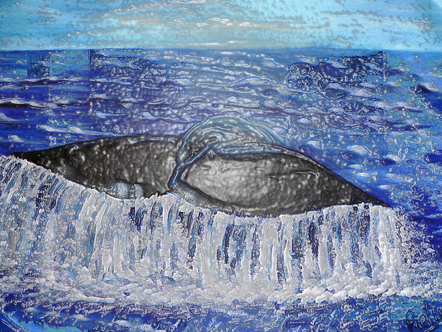 Blue Whale 1 Painting by Piety Dsilva