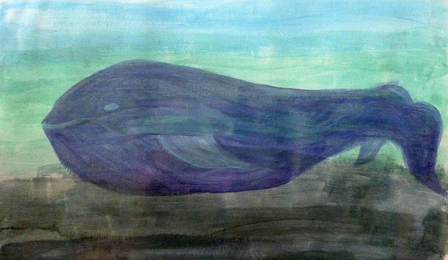 Blue Whale Painting by Francesca Mackenney