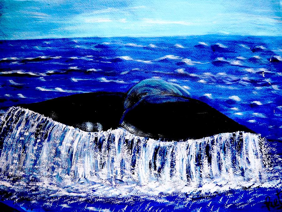 Blue Whale Painting by Piety Dsilva