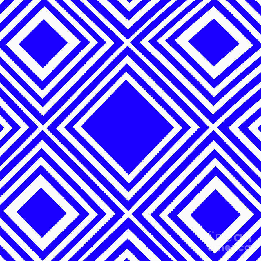 Blue White Pattern by Kaye Menner Photograph by Kaye Menner