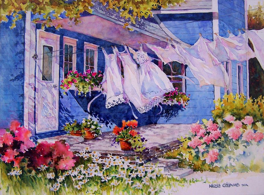Blue wind Painting by Nicole Gelinas