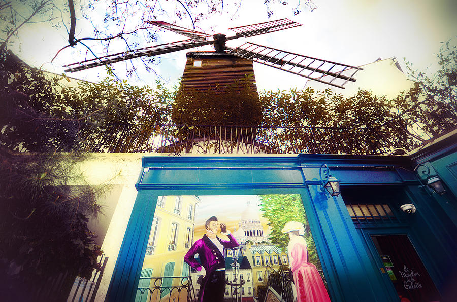 Blue Windmill in Paris Photograph by Lynn Langmade - Pixels