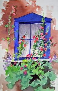 Blue Window Painting by Barbara Elmslie Blue Window Painting by Barbara Elmslie