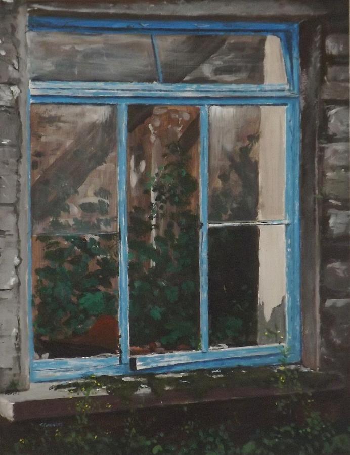 Blue Window Frame Painting by Tony Gunning - Fine Art America