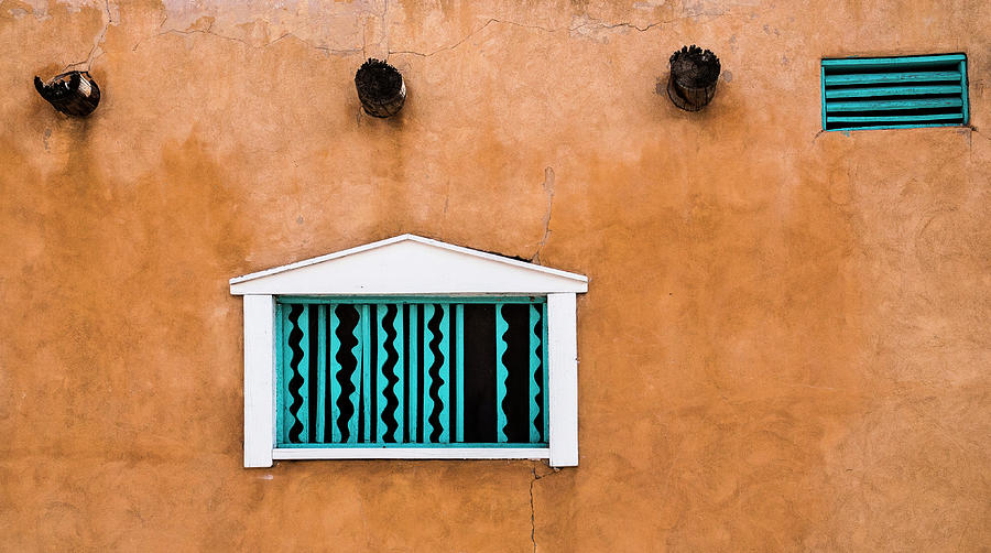 Blue Window Pueblo Photograph by Ginger Stein