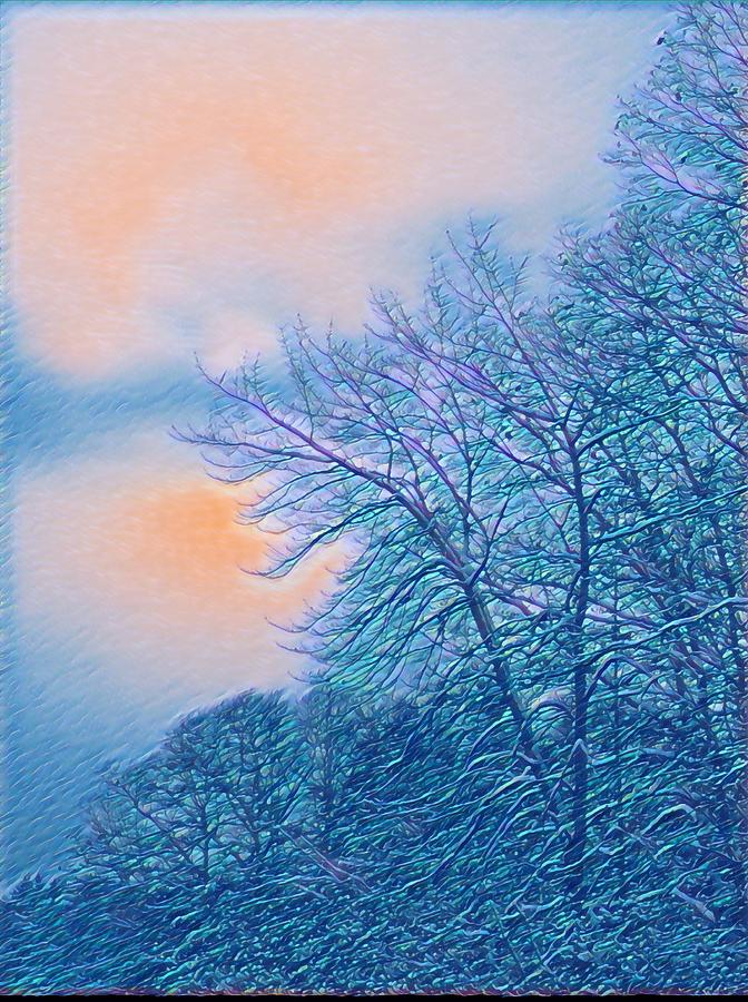 Blue Winter Dreamscape Digital Art by Brenda Plyer - Fine Art America