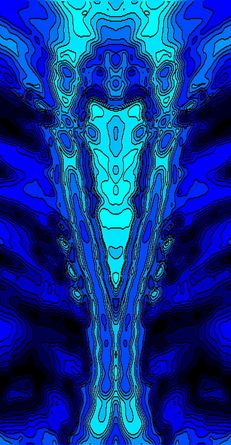 Blue Woman Digital Art by Mary Russell