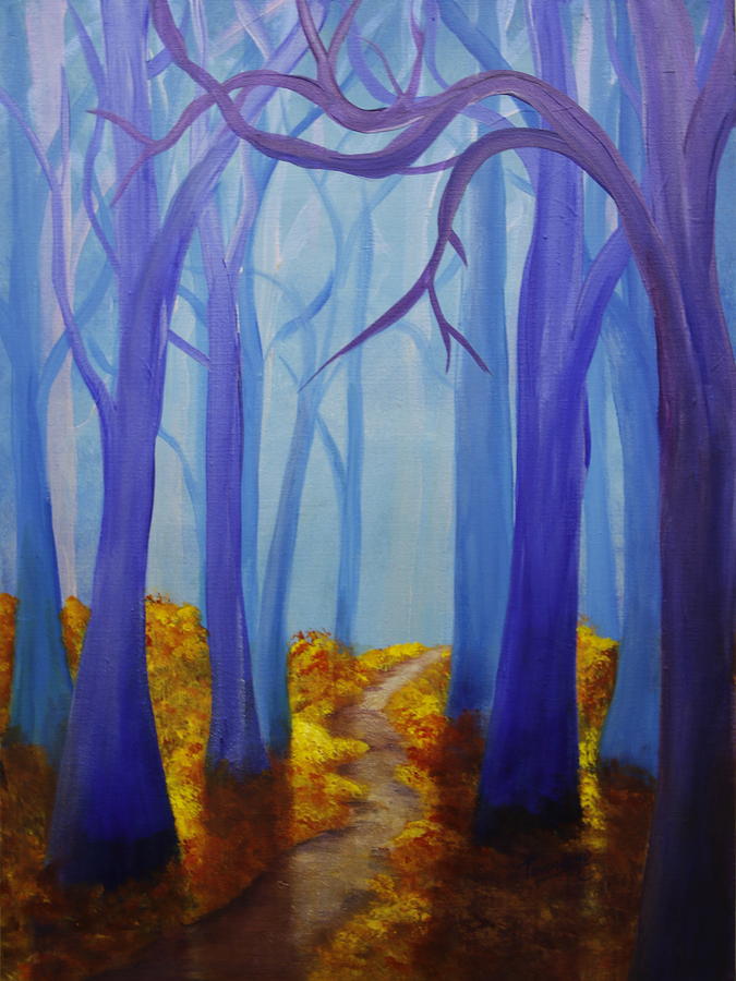 Blue Woods Painting By Connie Townsend - Fine Art America