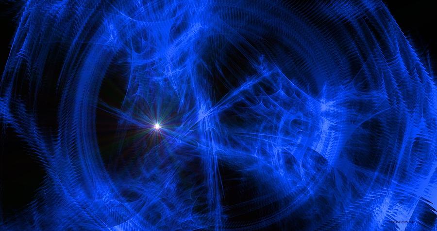 Blue Wormhole Turbulence Digital Art by Michelle BarlondSmith - Fine ...