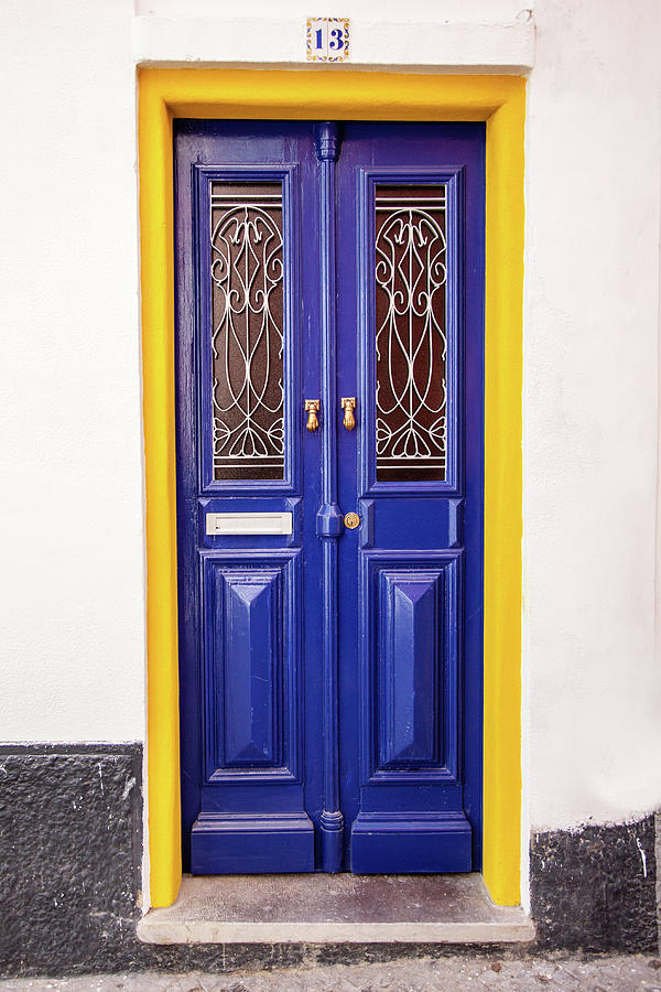 Blue Yellow Door Photograph by David Letts