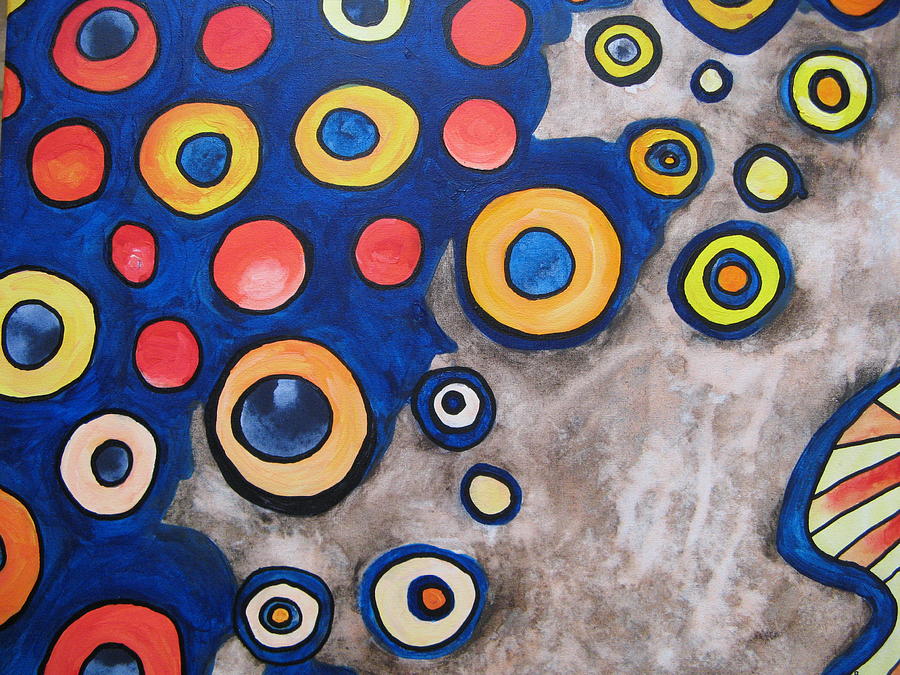 Modern Painting - Bluebbles by Kitty Schwartz Modern Painting - Bluebbles by Kitty Schwartz