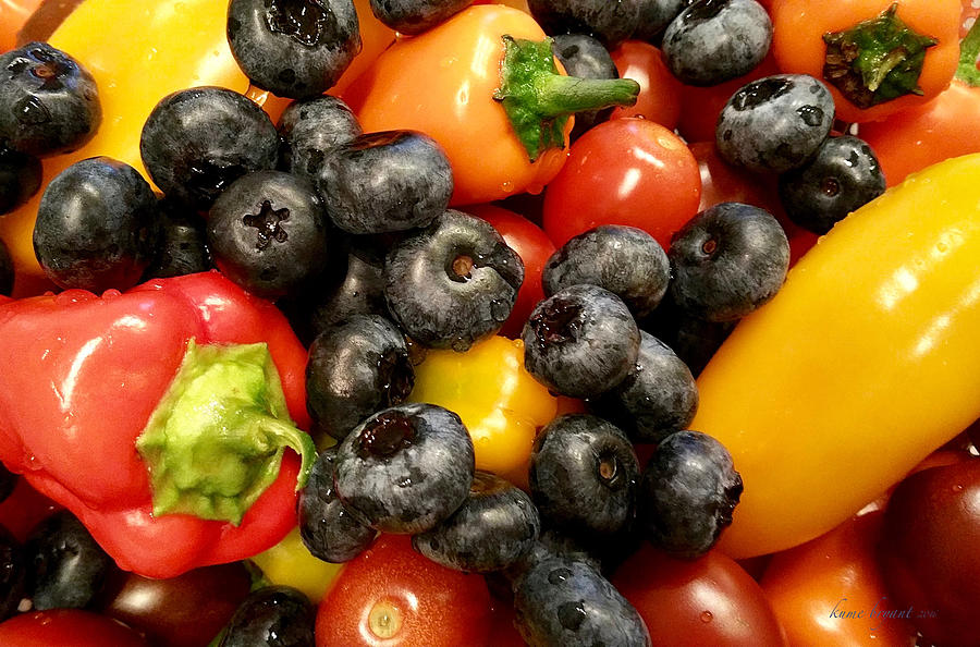 Blueberries Tomatoes Sweet Peppers Photograph by Kume Bryant