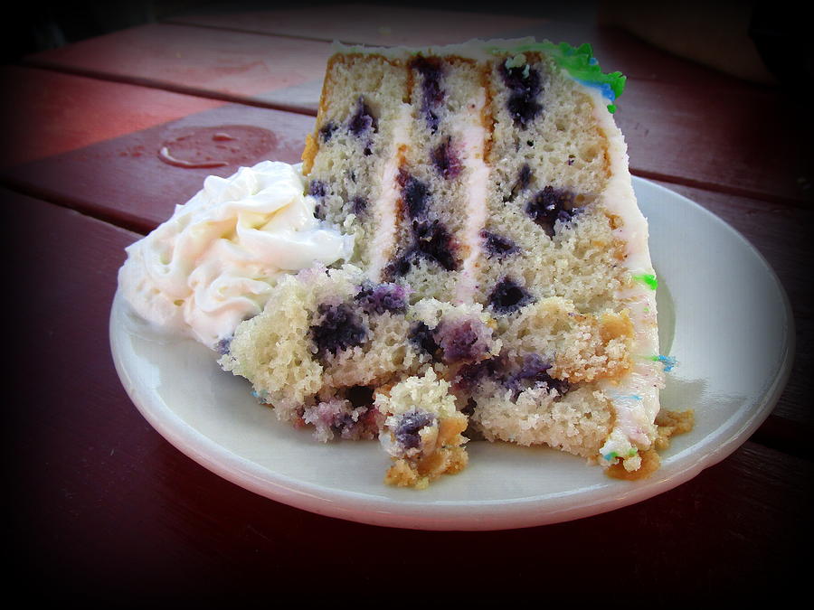 Blueberry Cake With Lemon Icing Photograph by Suzanne DeGeorge