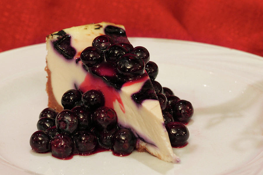 Cheese Photograph - Blueberry Cheesecake by Lori Deiter