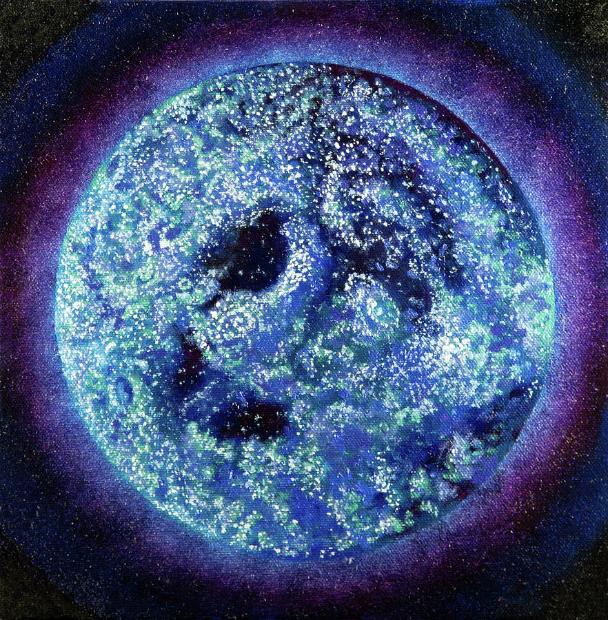Blueberry Moon Painting by Shelley Irish